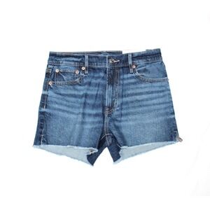 American Eagle Strigid Super High Rise Shorts Denim Med Wash - Size 2 (26W) NWT